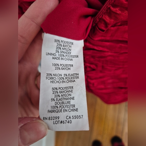 Red Ruched Cocktail Dress - Picture 4 of 12